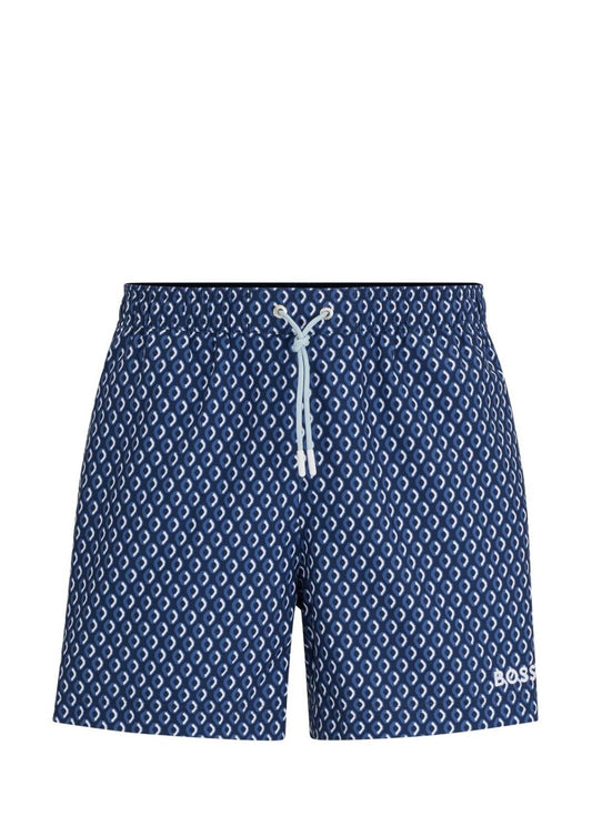 Hugo Boss Men's Vibe Swim Trunks, Navy