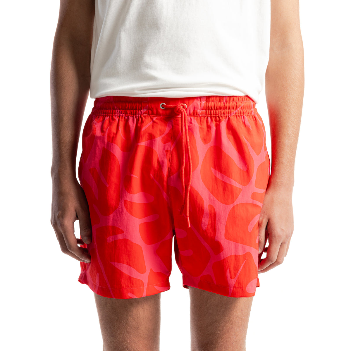 Hugo Boss Men's Standard Tonal Print Swim Trunks, Pink Punch Floral