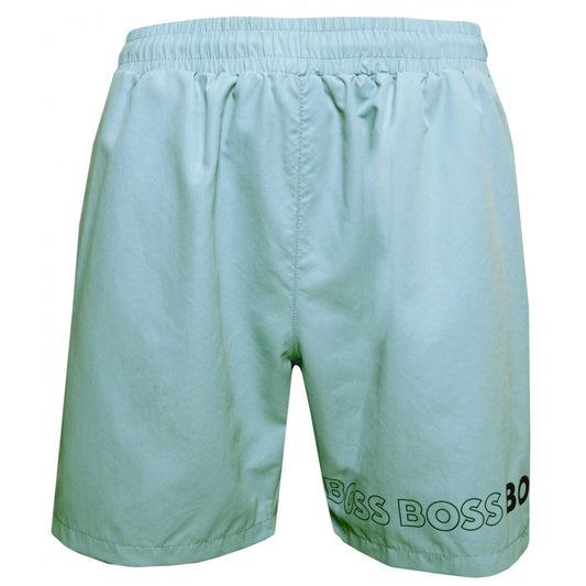 Hugo Boss Men's Dolphin Swim Trunks, Light Pastel Blue