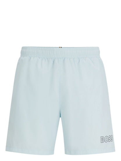 Hugo Boss Men's Dolphin Swim Trunks, Light Pastel Blue