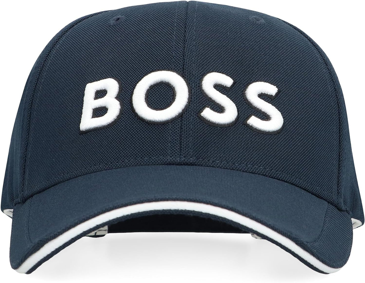 Hugo Boss Men's Technical Sport Pique Baseball Cap with 3D Logo, Deep Sea Blue