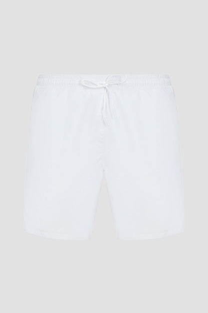 Hugo Boss Men's Pace Tonal Logo Swim Trunks, White