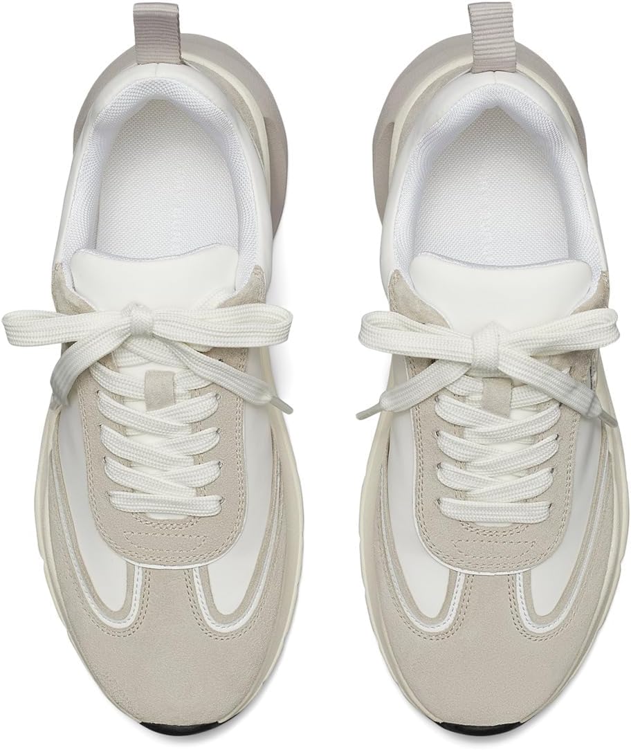 Tory Burch Women's Good Luck Trainers, Bianco/Fossil Stone