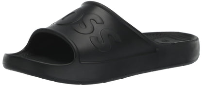 Hugo Boss Men's Bold Logo Vinyl Slides, Black