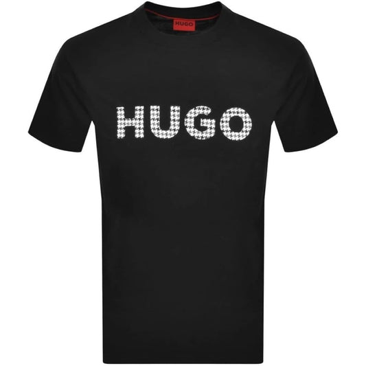 Hugo Men's Dulivio Print Logo Short Sleeve T-Shirt, Black Currant