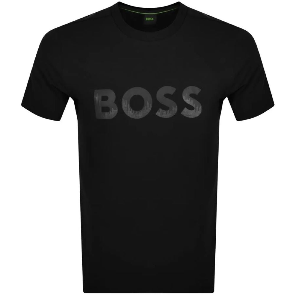 Hugo Boss Men's Tee Mirror 1 Tonal Logo T-Shirt, Black