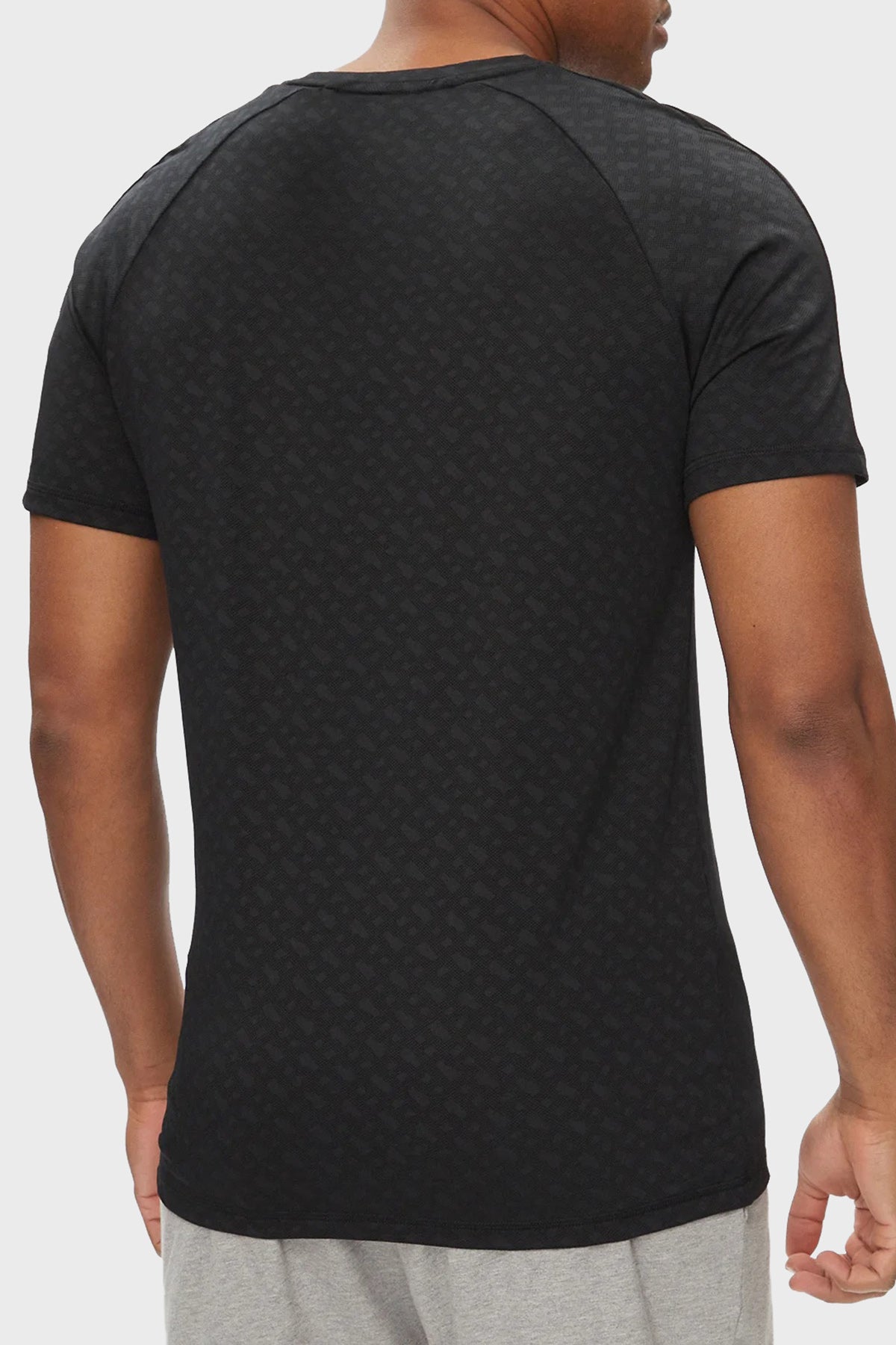 Hugo Boss Men's Tee 7 Tonal Logo T-Shirt, Black/Gray