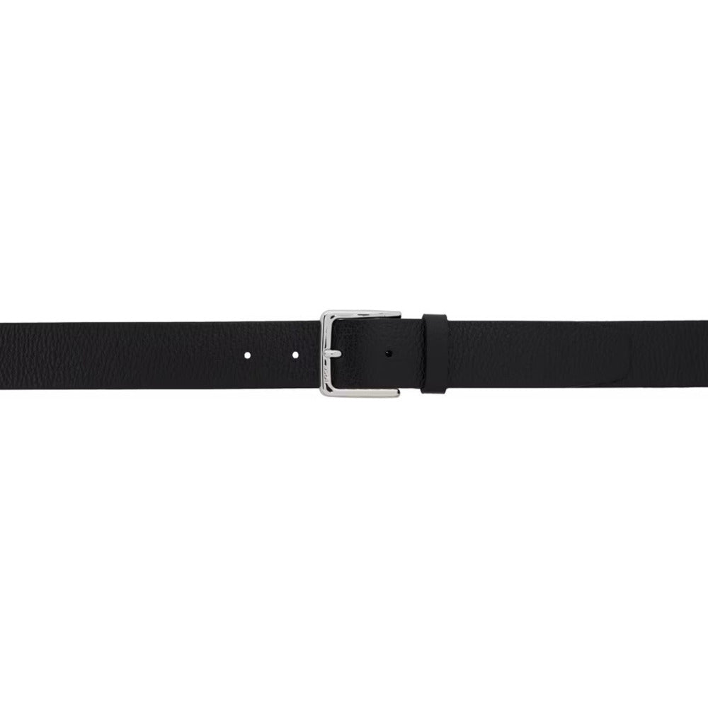 Hugo Boss Men's Ronnie Gr Pebbled Leather Belt, Black