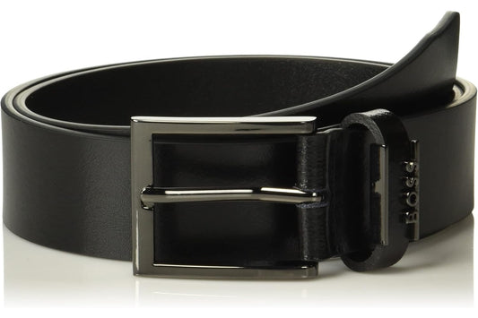 Hugo Boss Men's Cole Ant Leather Belt, Black