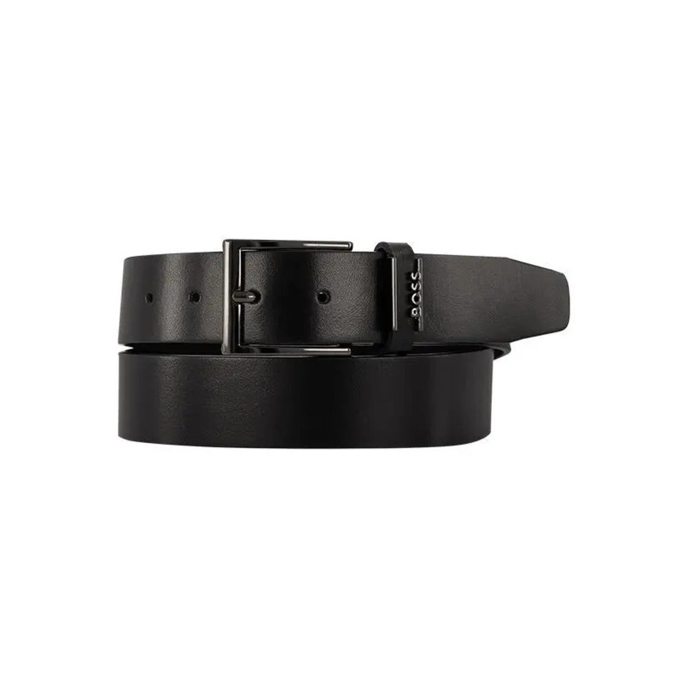 Hugo Boss Men's Cole Ant Leather Belt, Black