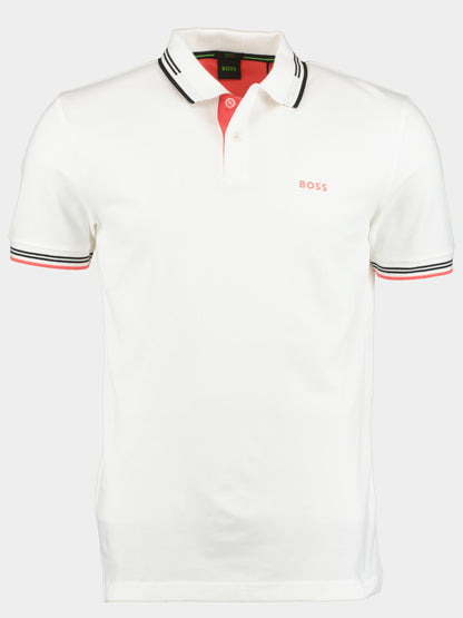 Hugo Boss Men's Paul Cotton Short Sleeve Polo, White