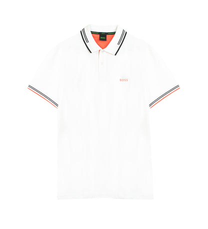 Hugo Boss Men's Paul Cotton Short Sleeve Polo, White