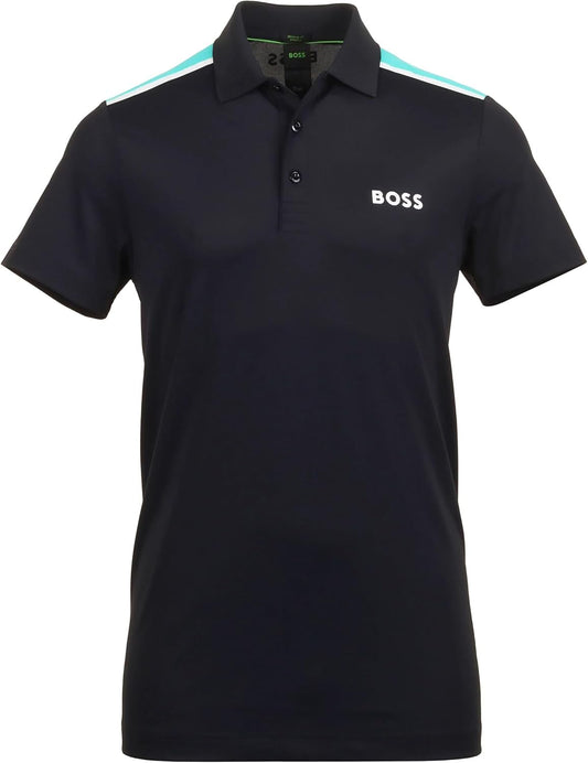 Hugo Boss Men's Paddytech Stretch Polo, Navy