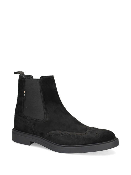 Hugo Boss Men's Calev Suede Boots, Black