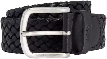 Hugo Boss Men's Sash Braided Leather Belt, Black