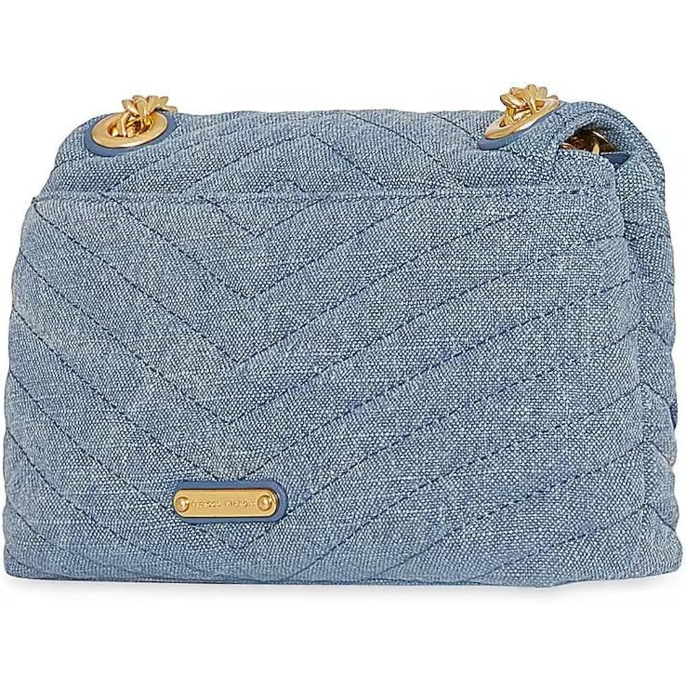 Rebecca Minkoff Women's Edie Flap Shoulder Bag, Denim