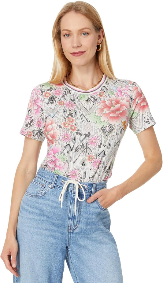 Johnny Was Women's The Janie Favorite Swing Tee, Azzie Flower Neo