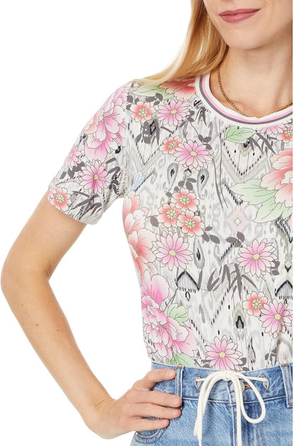 Johnny Was Women's The Janie Favorite Swing Tee, Azzie Flower Neo