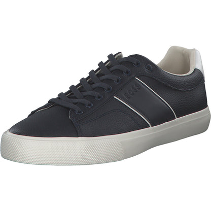 Hugo Boss Men's Aiden Leather Tennis Sneakers, Blueberry Blue