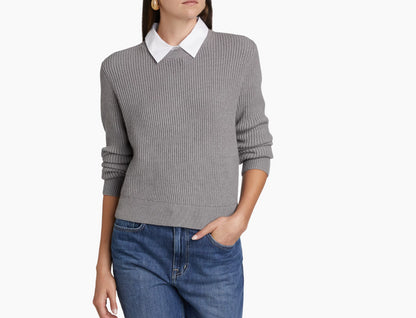 Favorite Daughter Women's Katie Sweater, Ultimate Gray/White