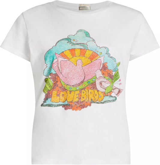 MOTHER Women's The Boxy Goodie Goodie Tee, Love Birds