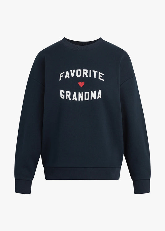 Favorite Daughter Favorite Grandma Heart Logo Sweatshirt, Navy