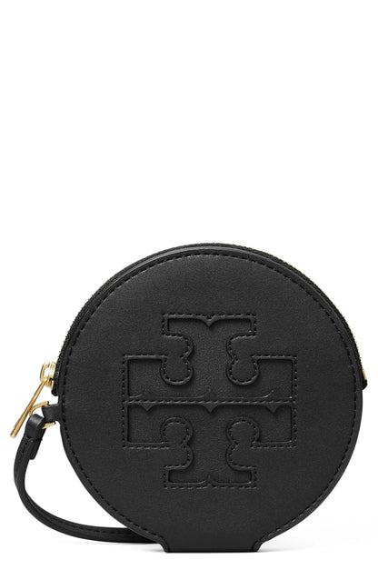 Tory Burch Women's Ella Bio Circle Zip Card Case, Black