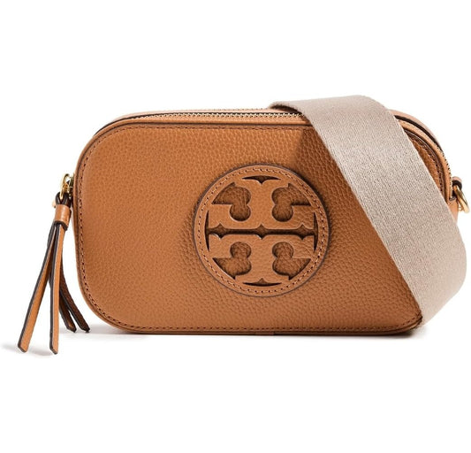 Tory Burch Women's Miller Mini Crossbody Bag, Classic Chestnut