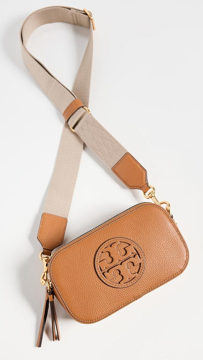 Tory Burch Women's Miller Mini Crossbody Bag, Classic Chestnut