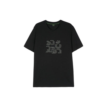 Hugo Boss Men's Tee 4 Artwork Print T-Shirt, Black