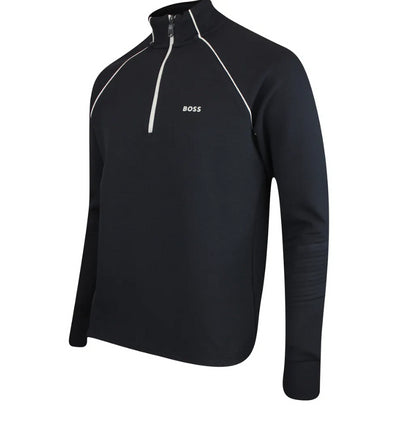 Hugo Boss Men's Sweat Half-Zip Sweatshirt, Black