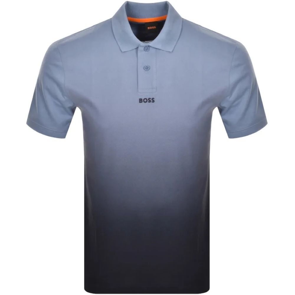 Hugo Boss Men's Gradient Short Sleeve Polo, Light Blue