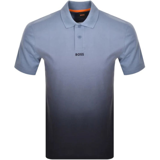 Hugo Boss Men's Gradient Short Sleeve Polo, Light Blue