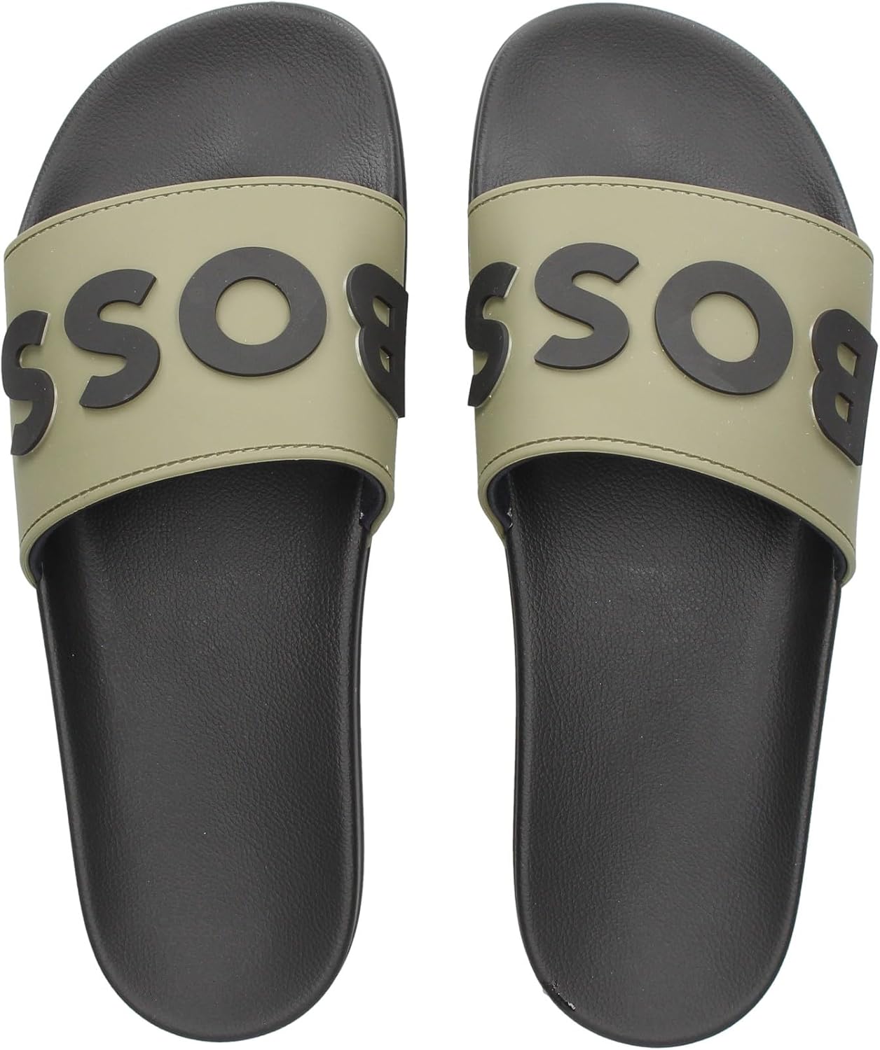 Hugo Boss Men's Kirk Big Logo Slides, Green