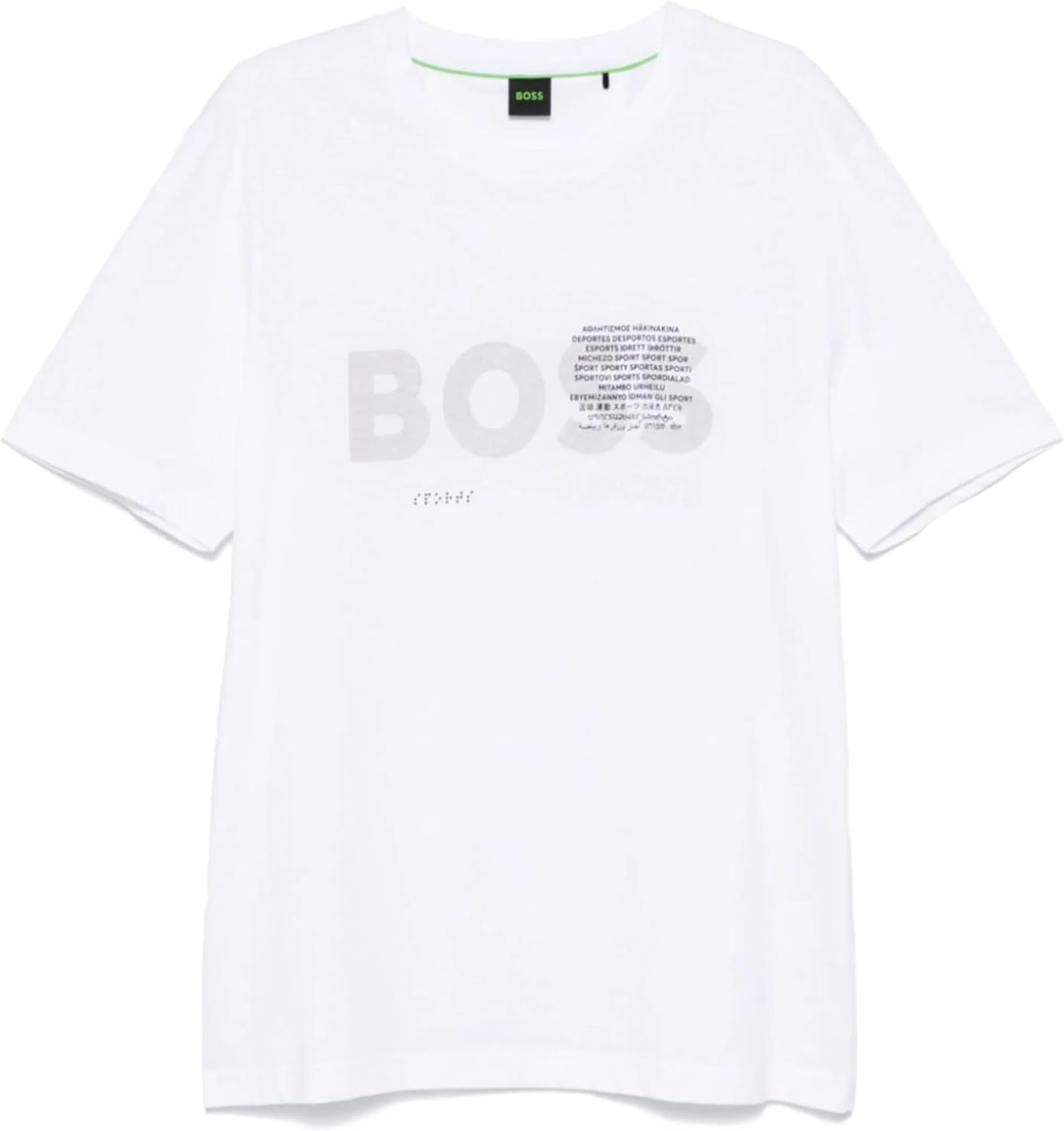 Hugo Boss Men's Tee 3 Short Sleeve Crew Neck Graphic T-Shirt, White