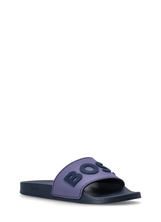 Hugo Boss Men's Kirk Pool Slides, Blueberry Blue, Navy