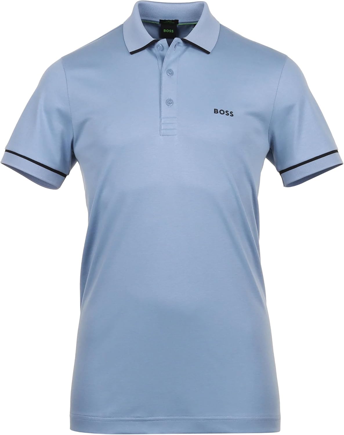 Hugo Boss Men's Paule Slim Fit Polo w/ Black Trims, Light Blue