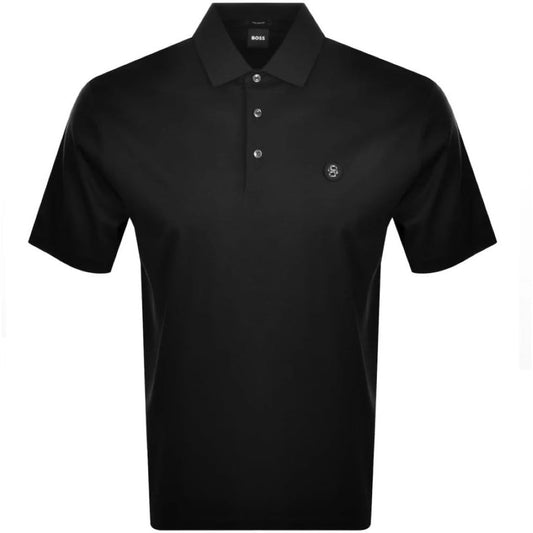 Hugo Boss Men's Parris 01 Metal Logo Polo Shirt, Black