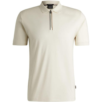 Hugo Boss Men's Polston 36 Half-Zip Polo Shirt, White