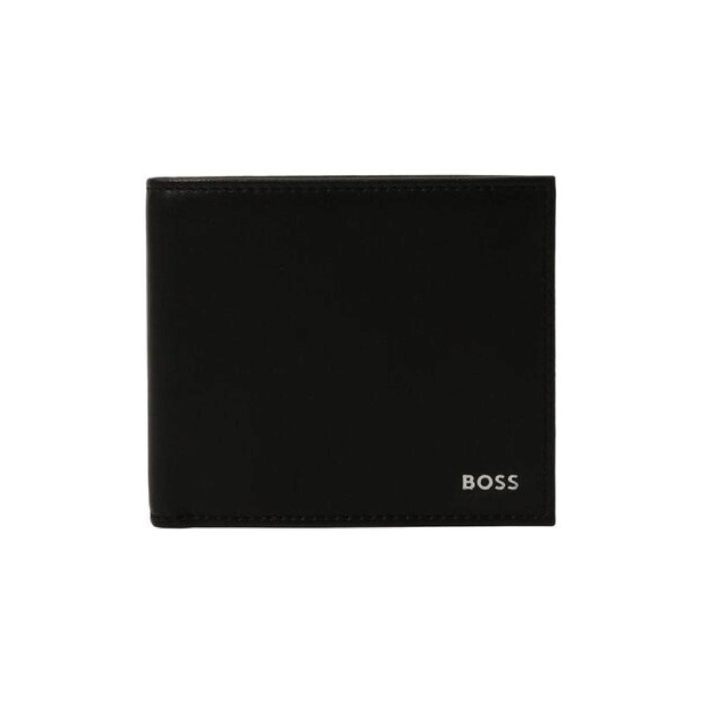 Hugo Boss Men's Randy 8 Card Holder Leather Wallet, Black