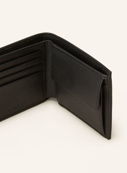 Hugo Boss Men's Randy 8 Card Holder Leather Wallet, Black