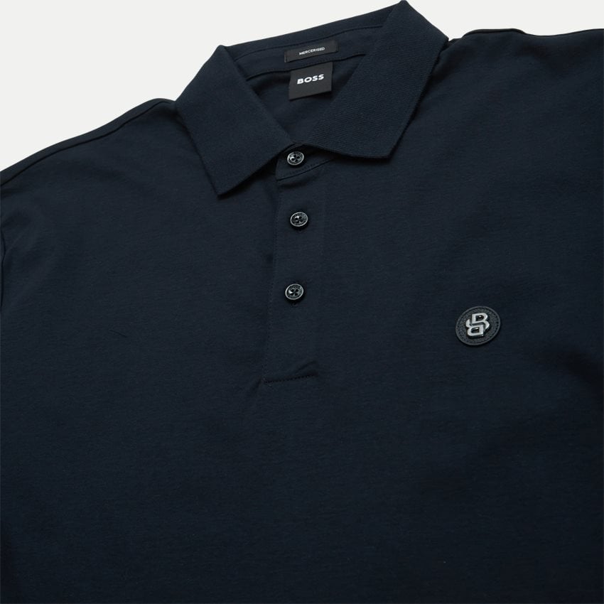 Hugo Boss Men's Parris 01 Metal Logo Polo Shirt, Navy