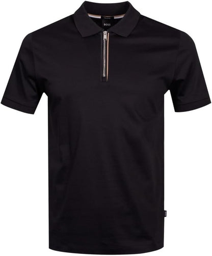 Hugo Boss Men's Polston 36 Half-Zip Polo Shirt, Black