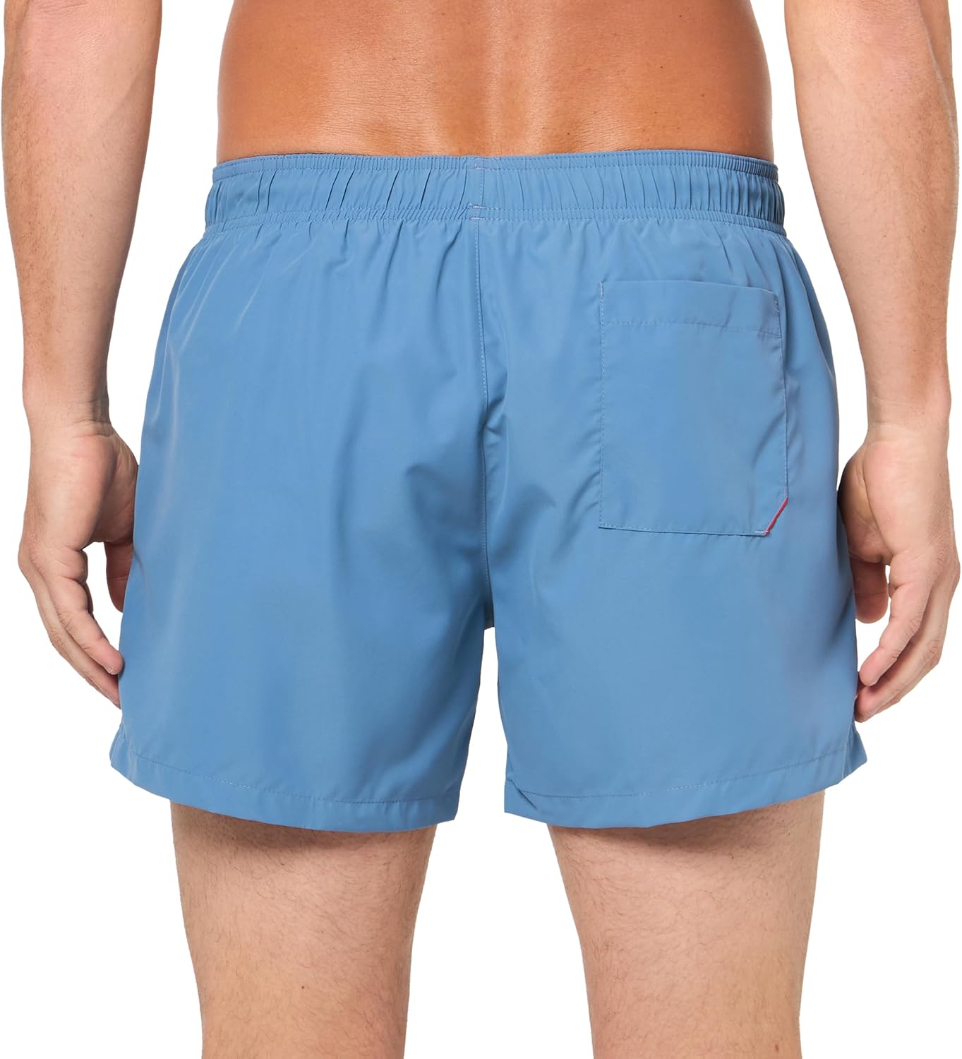 Hugo Men's ABAS Vertical Logo Swim Trunks, Acai Blue