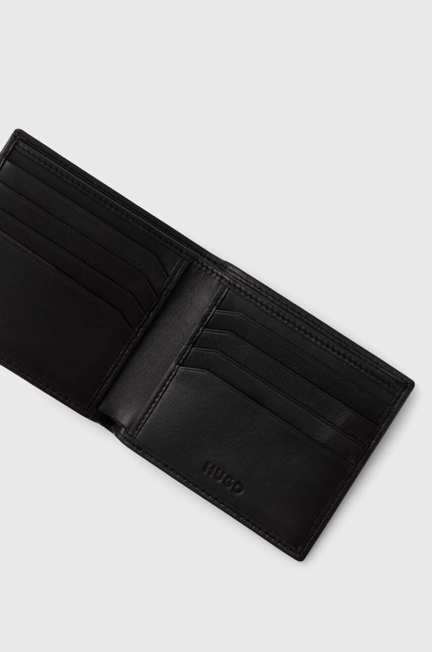 Hugo Men's STK Tonal Logo Bifold Wallet, Black