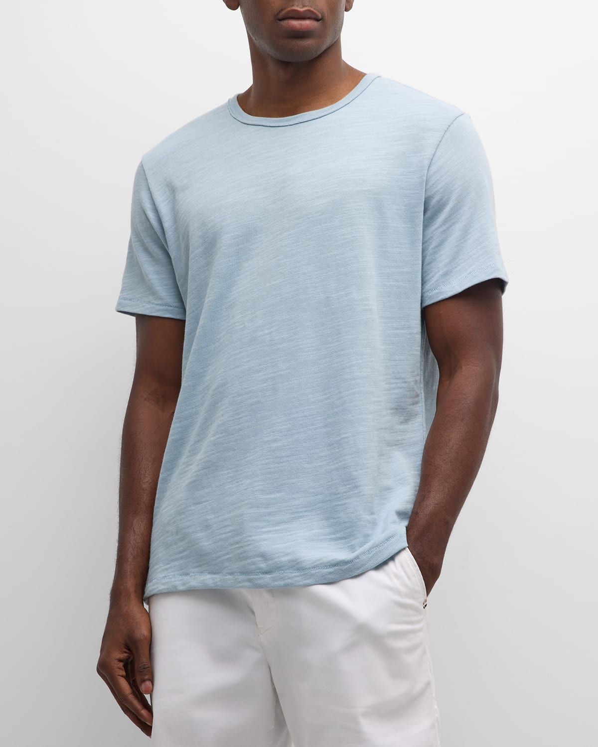 rag & bone Men's Classic Flame Tee, Light Blue