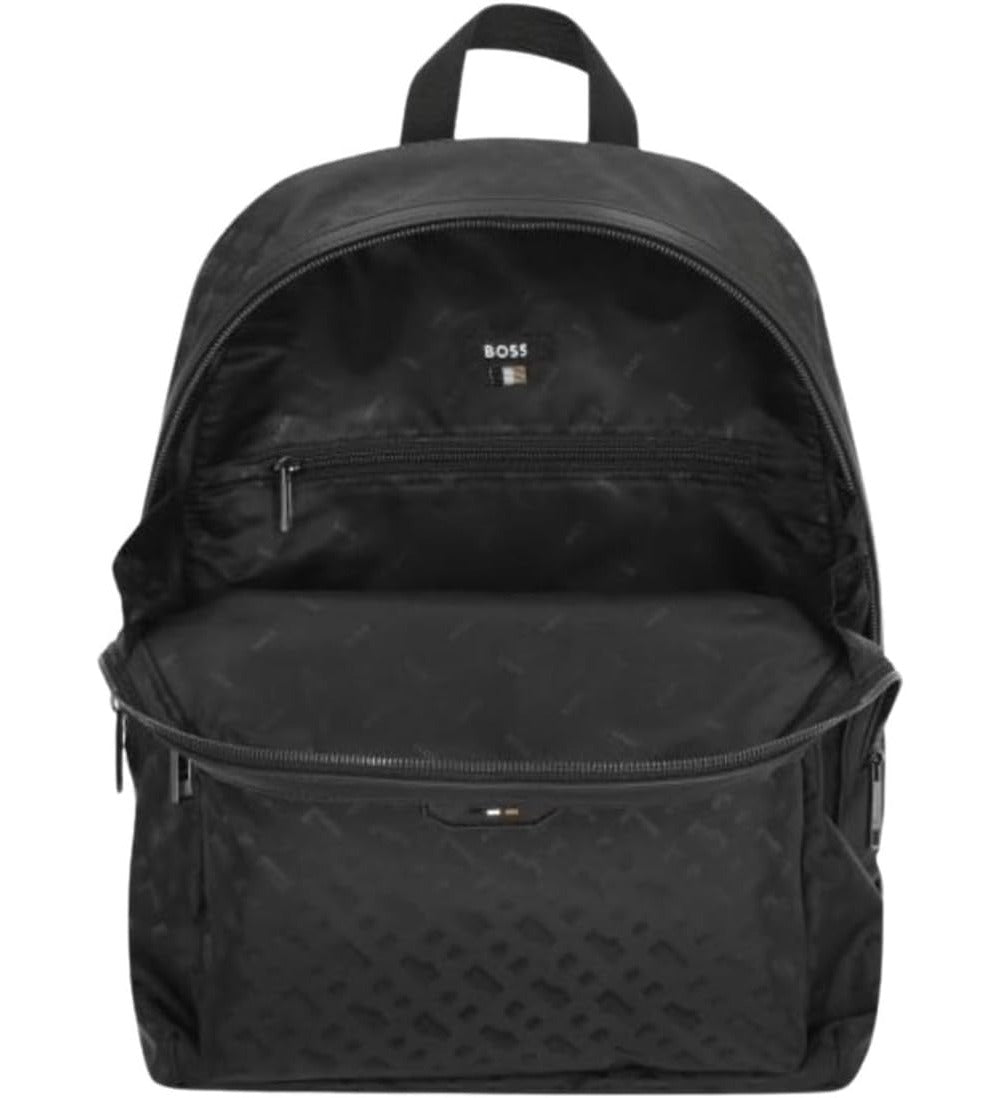 Hugo Boss Men's Trystan All Over Print Backpack, Black