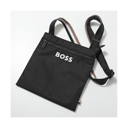 Hugo Boss Men's Catch 3.0 Envelope Canvas Crossbody Bag, Black