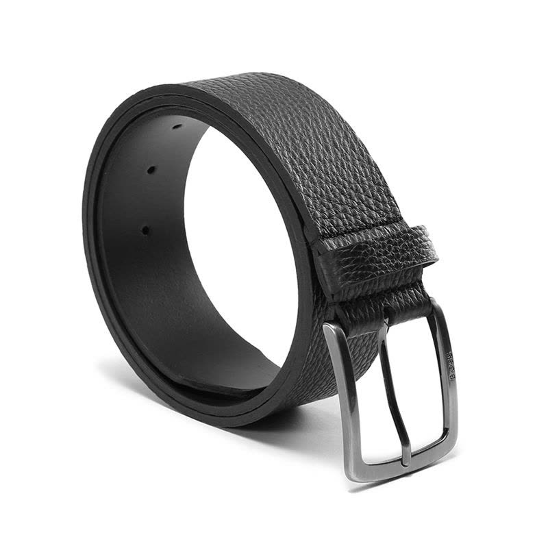 Hugo Boss Men's Jor Pebbled Leather Belt, Black