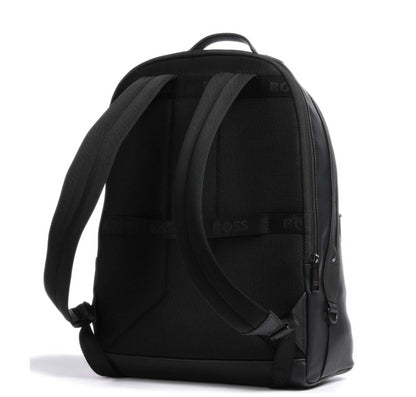 Hugo Boss Men's Jareth Vegan Leather Backpack, Black